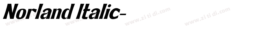 Norland Italic字体转换